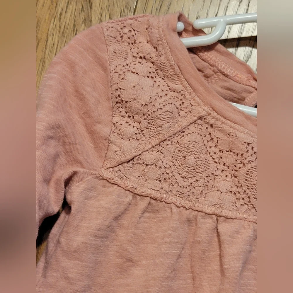 Old Navy Mauve Long Sleeve With Upper Front And Back Detailing 3t